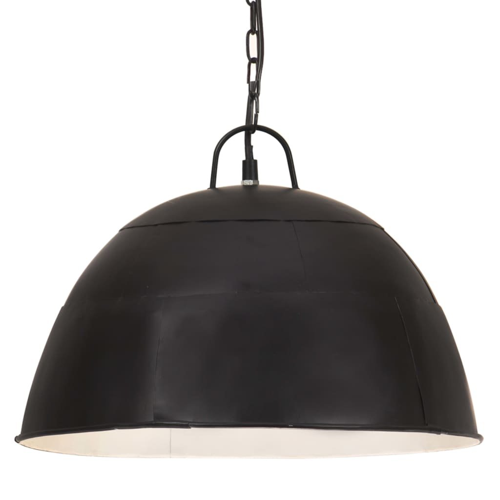 VidaXL Industrialna lampa wisząca, 25 W, czarna, okrągła, 41 cm, E27 320543