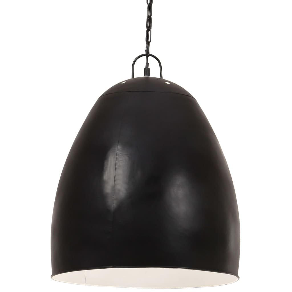 VidaXL Industrialna lampa wisząca, 25 W, czarna, okrągła, 42 cm, E27 320557