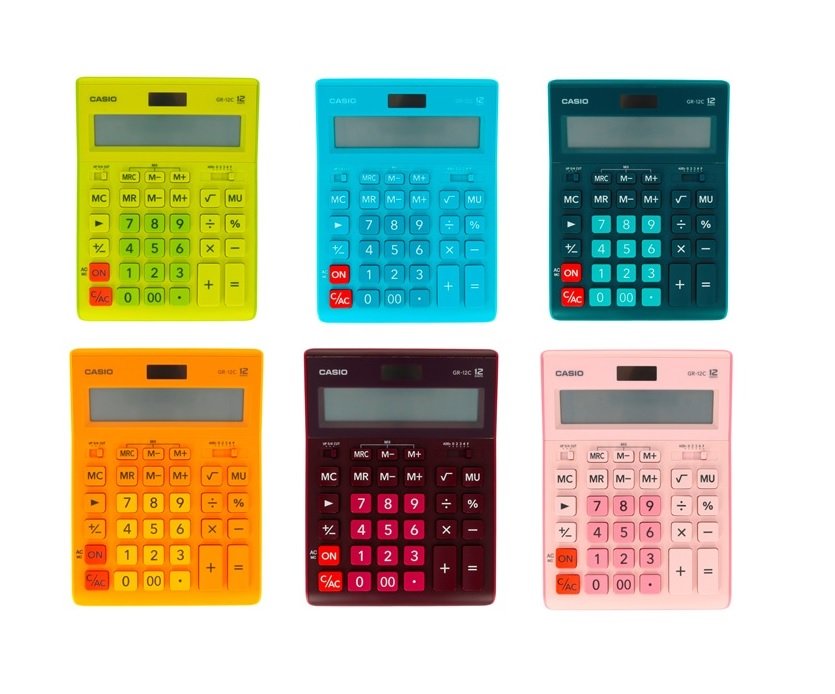 Casio Kalkulator 3722 GR-12C-RG CAS099