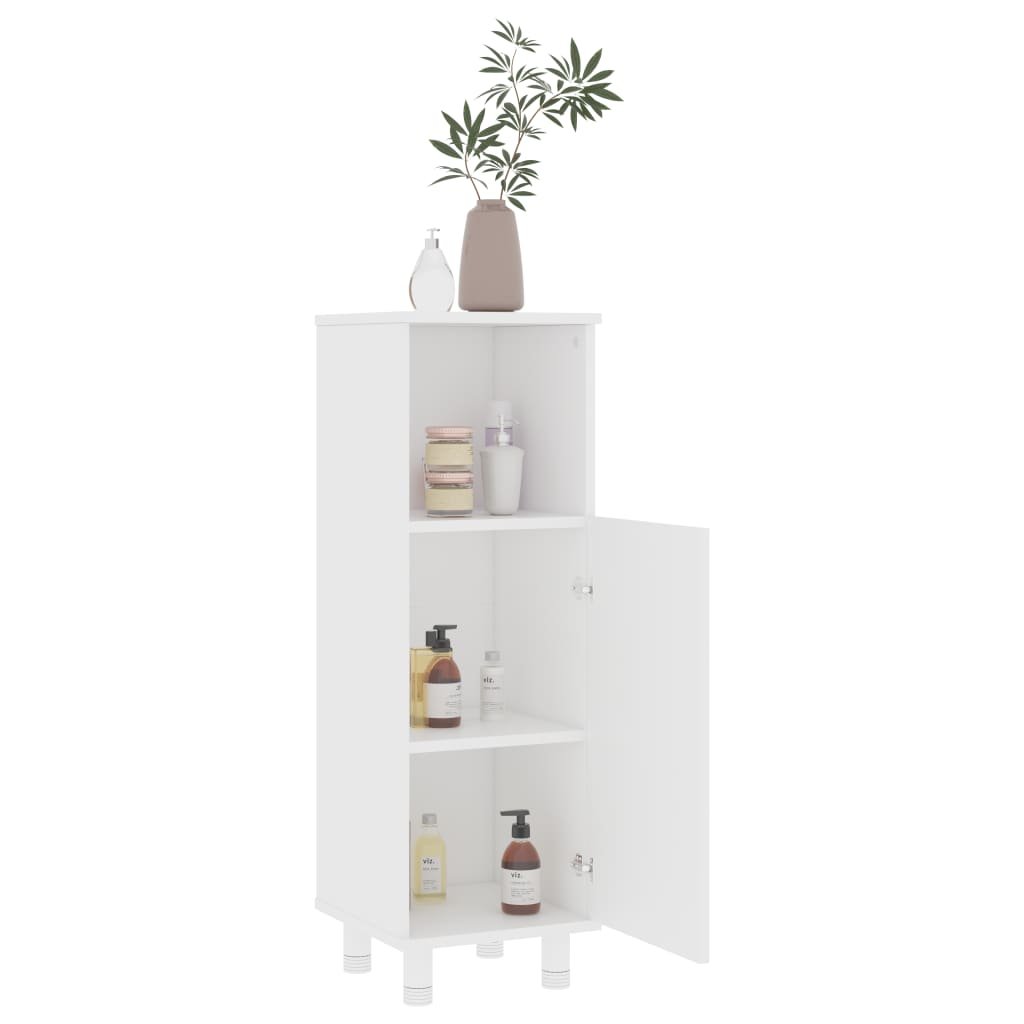 vidaXL Szafka łazienkowa, biała, 30x30x95 cm, materiał drewnopochodny