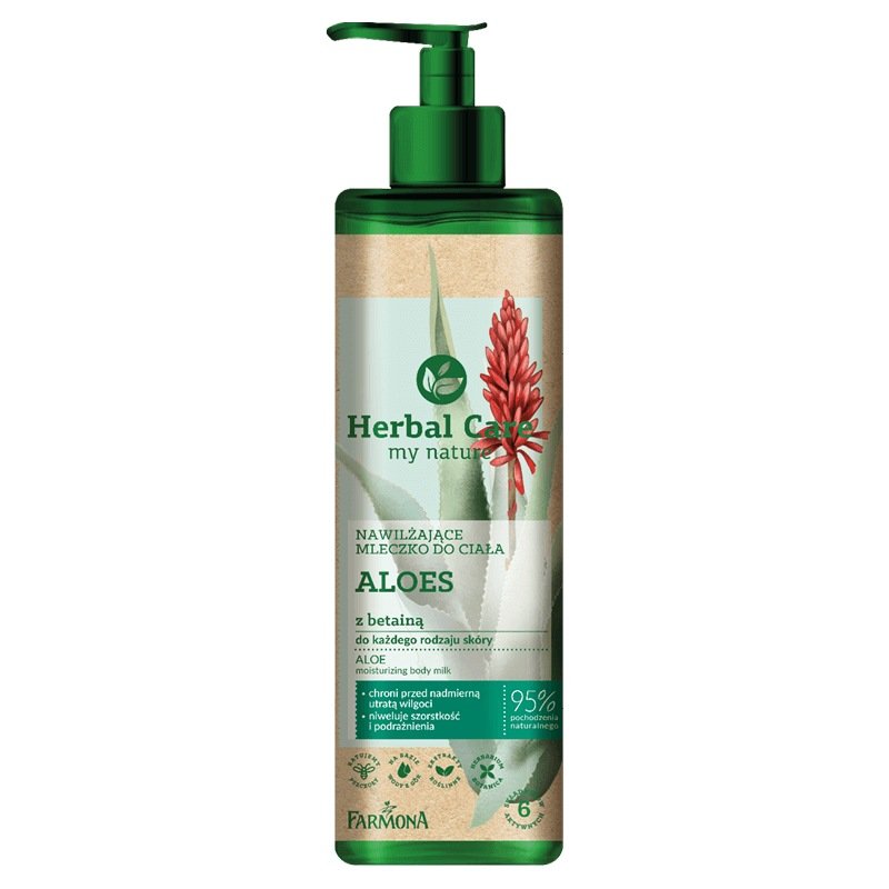 Herbal Care Nawilżające mleczko do ciała ALOES z betainą 400ml HER3011