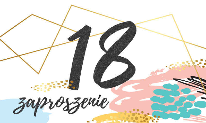 Kukartka Zaproszenie ZP-010 Urodziny 18 (5 szt.)