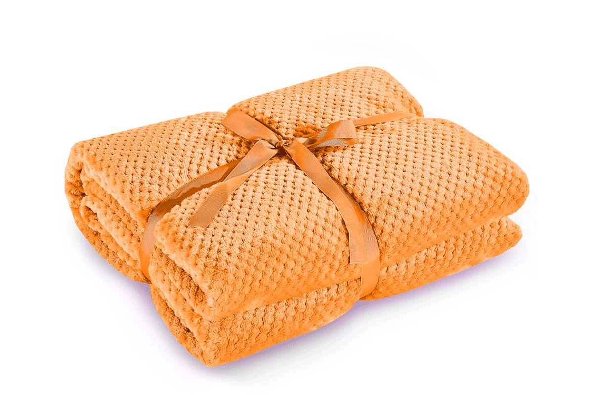 Koc KONSIMO Henry, pomarańczowy, 70x150 cm