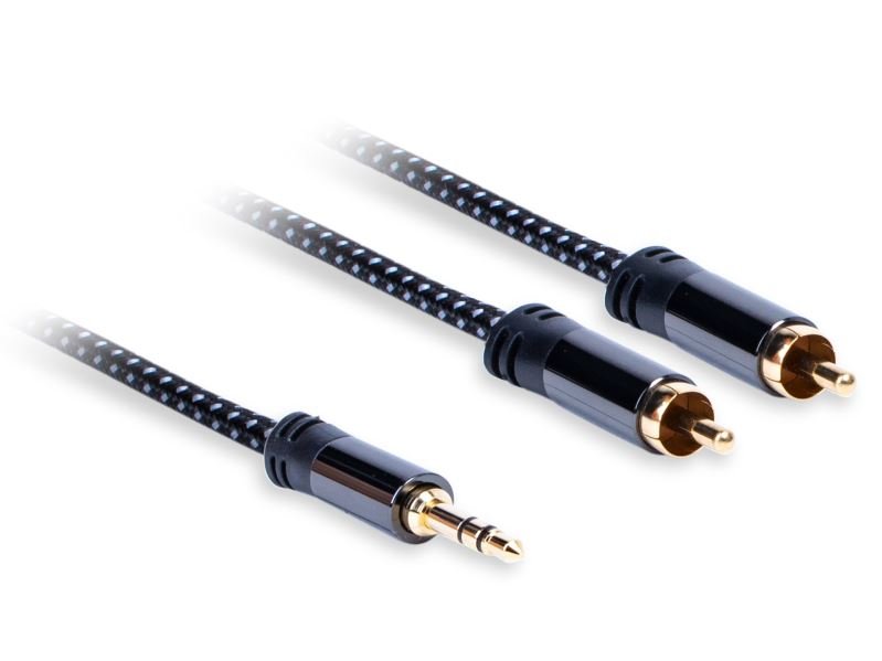AQ Kabel  Jack 3.5mm RCA Cinch x2 0.75m czarny xpa42007 xpa42007