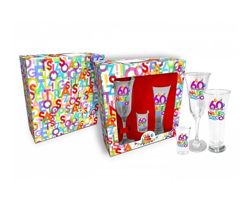 Zestaw urodzinowy na 60 urodziny BGTECH, 3-częściowy