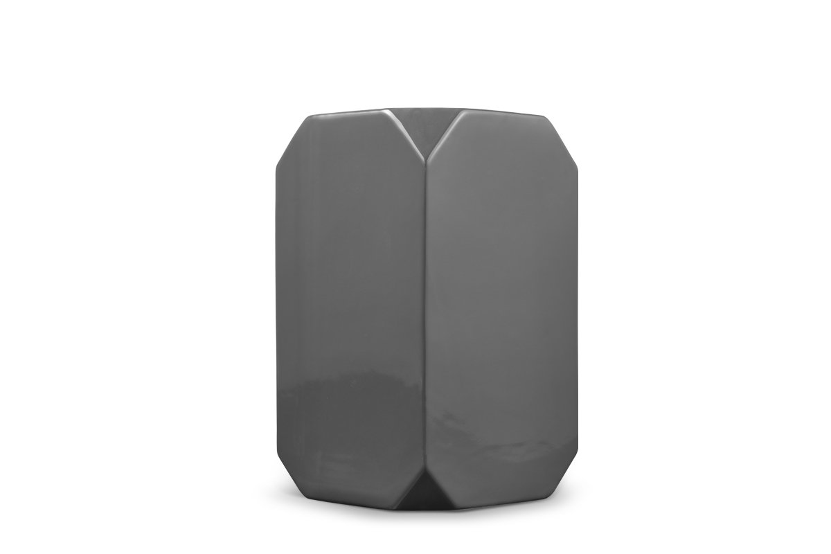 Wazon KONSIMO Apari, szary, 25 cm