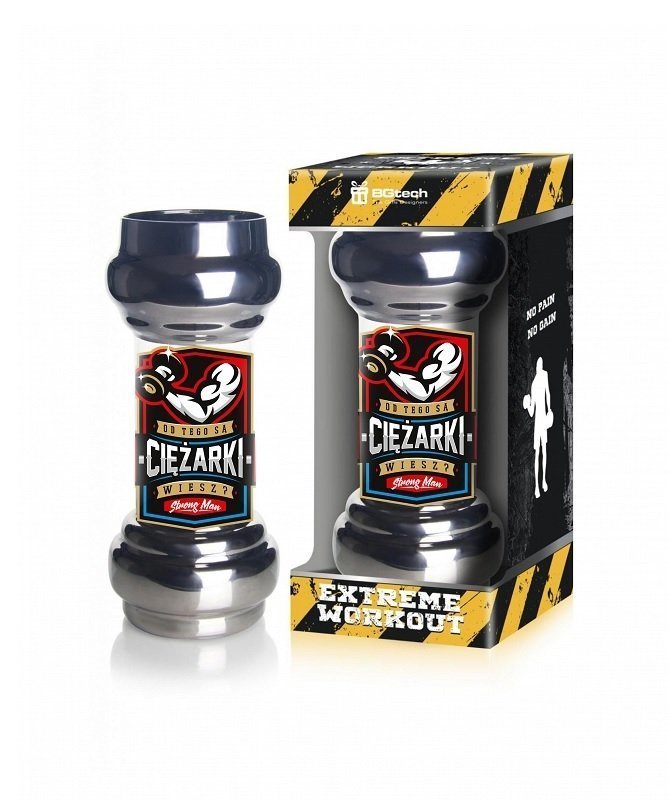 BGtech Szklanka sztanga do piwa Kulturysta Cięzarki uniwersalny 92392