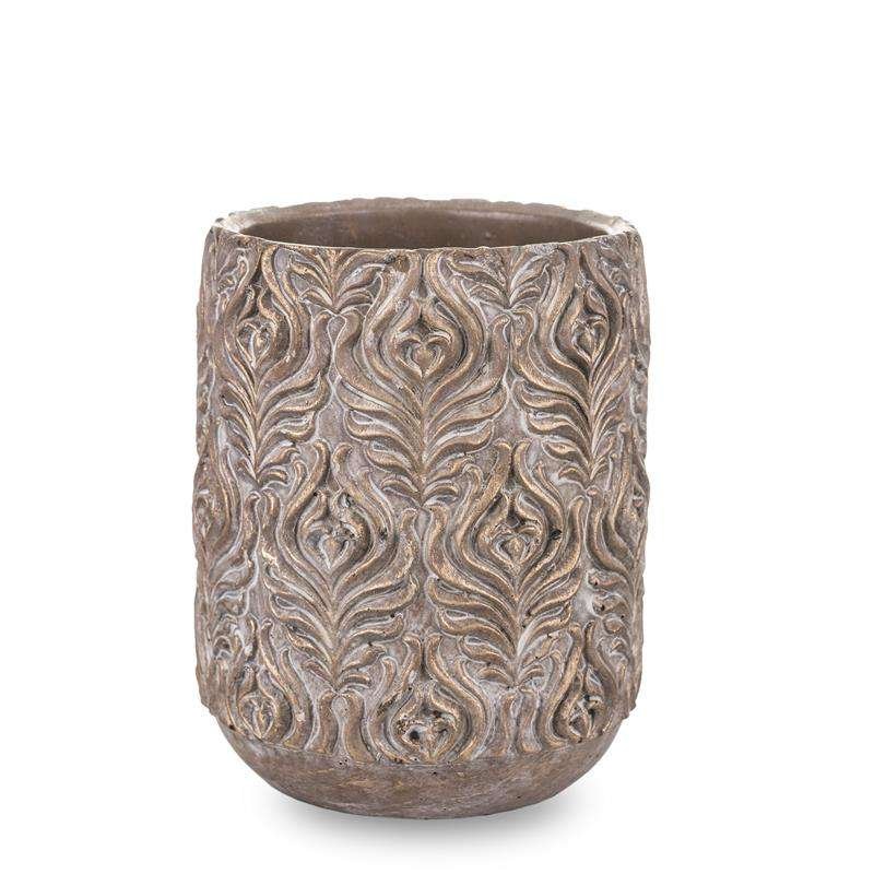 Pigmejka Osłonka Na Doniczke Ceramiczna Złota 17x12,5x12,5 uniwersalny 95741-uniw