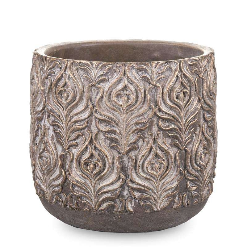 Pigmejka Osłonka Na Doniczke Ceramiczna Złota 17x17x17 uniwersalny 95742-uniw