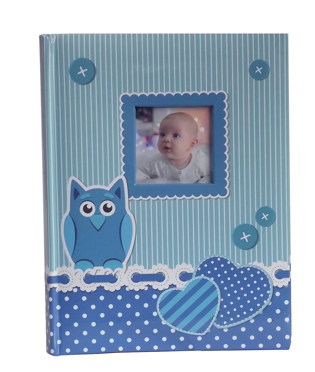 ALBUM DZIECKA dziecięcy szyty na 300 zdjęć 10x15 cm. z opisem AF NIEBIESKI