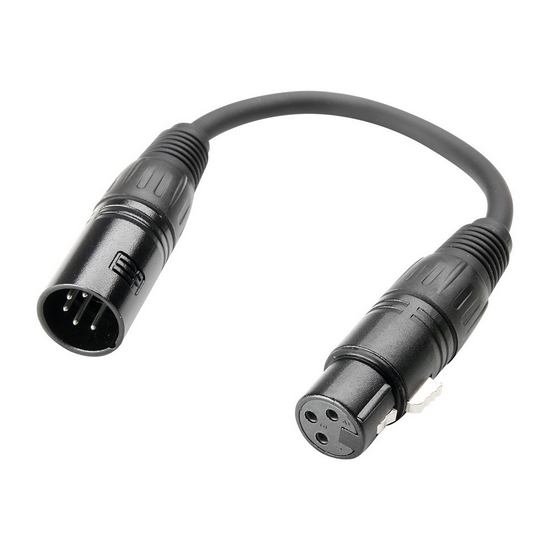 Unbekannt Adam Hall Cables 3 STAR DGF 0020 - DMX adapter XLR męski 5-biegunowy na XLR żeński 3 bieguny 0,2 m K3DGF0020
