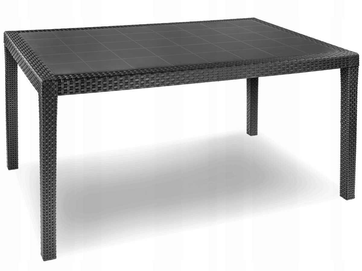 ProGarden ipae teveve ogród stół Fixed pleciona styl ratanowy antracyt pri16 150 x 72 x 90 cm 8009271014626