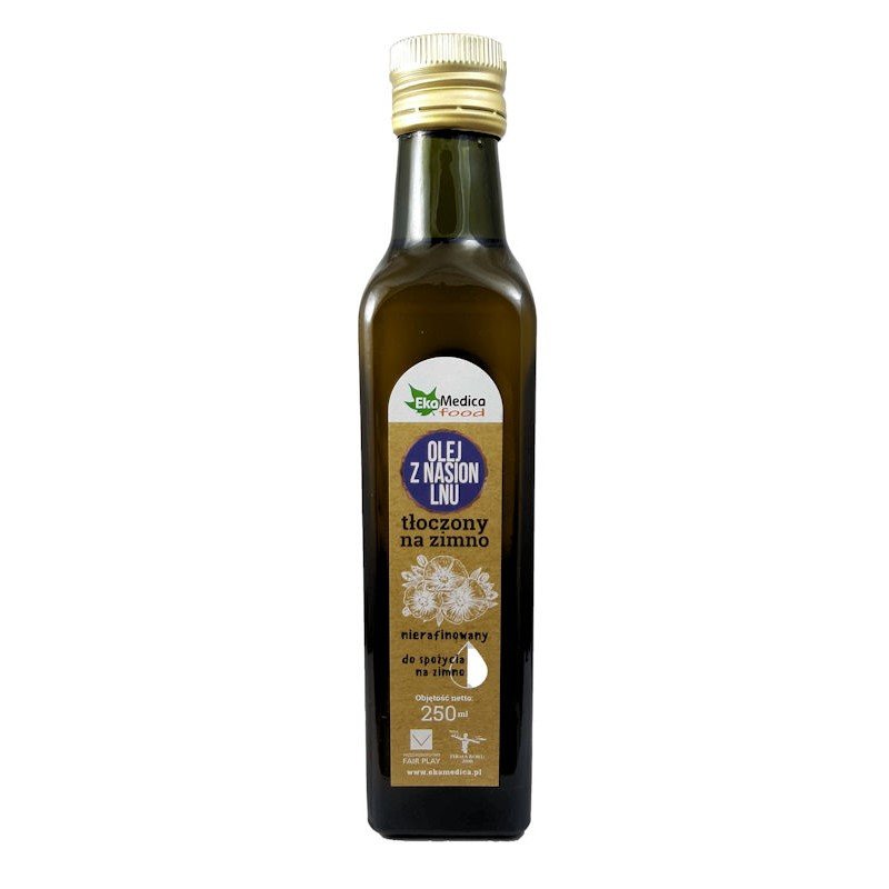 EkaMedica JaRo-Pol olej z nasion lnu tłoczony na zimno z dodatkiem witaminy E 250 ml 3680761