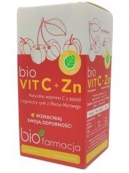 Biofarmacja Bio Vit C + Zn Naturalna Witamina C Acerola + Cynk (14 saszetek) Biofarmacja bf-014