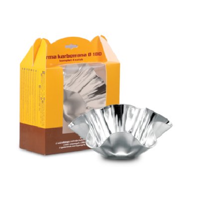 SNB Forma karbowana do pieczenia 4 sztuki śr 18 cm uniwersalny 95964-uniw