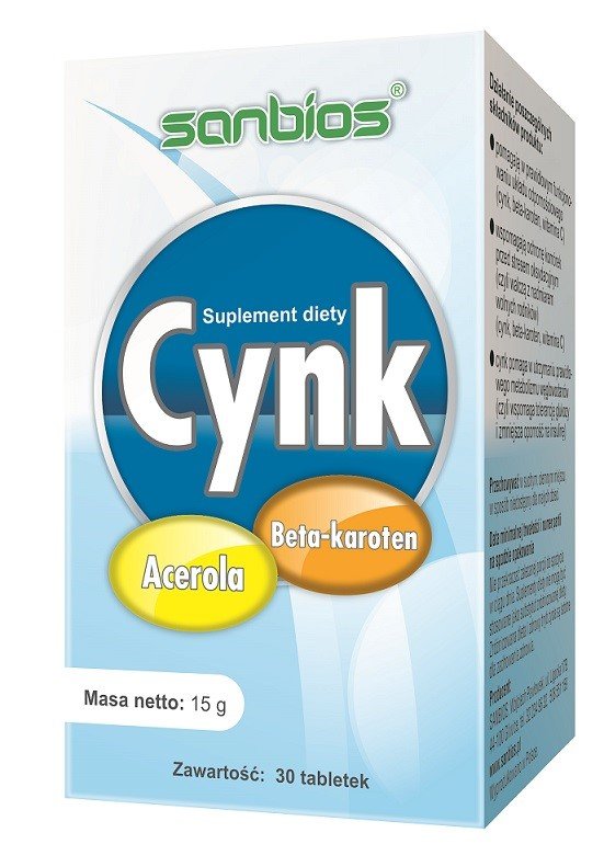 Sanbios Cynk 30 tabletek