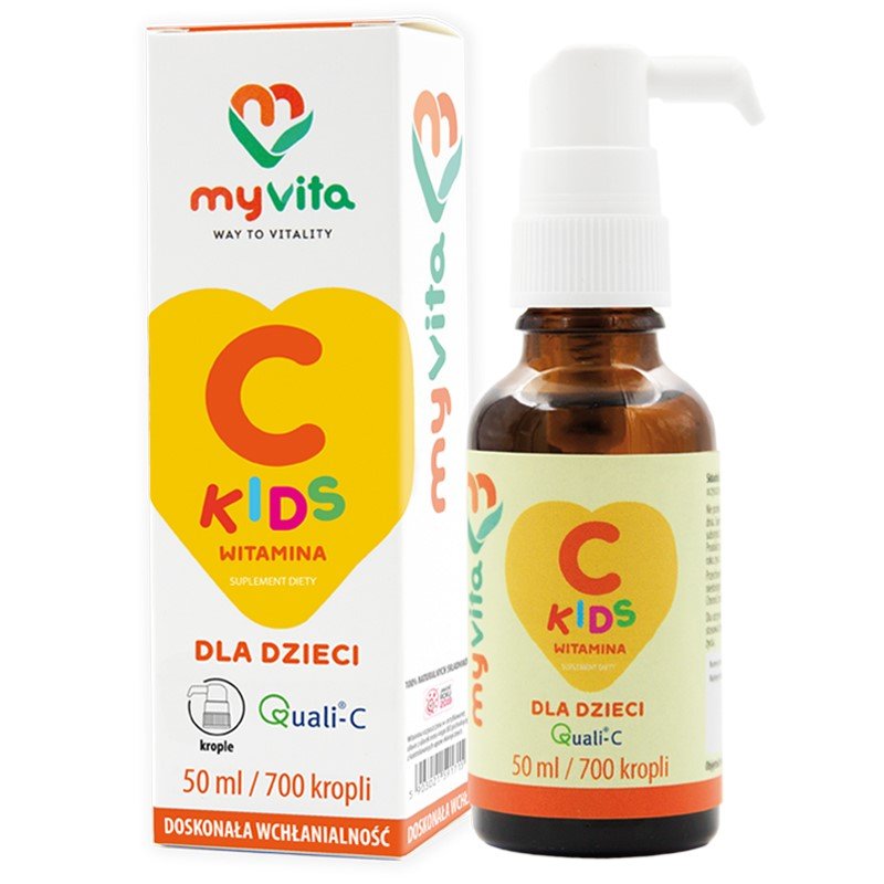 Фото - Вітаміни й мінерали MyVita - Witamina C Kids - Krople  - 50 ml(700 porcji)