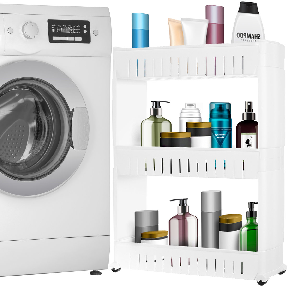 Regał Szafka Półka Łazienkowa Kuchenna z Kółkami ISO TRADE