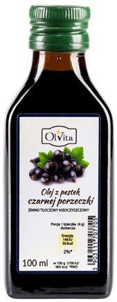 Olvita Olej z pestek czarnej porzeczki zimno tłoczony nieoczyszczony 100ml Olvita 1866