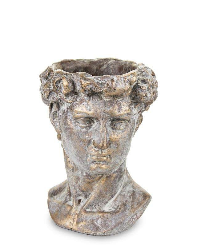 Pigmejka Osłonka wazon rzeźba szara ceramika 16x12x12 uniwersalny 96505-uniw