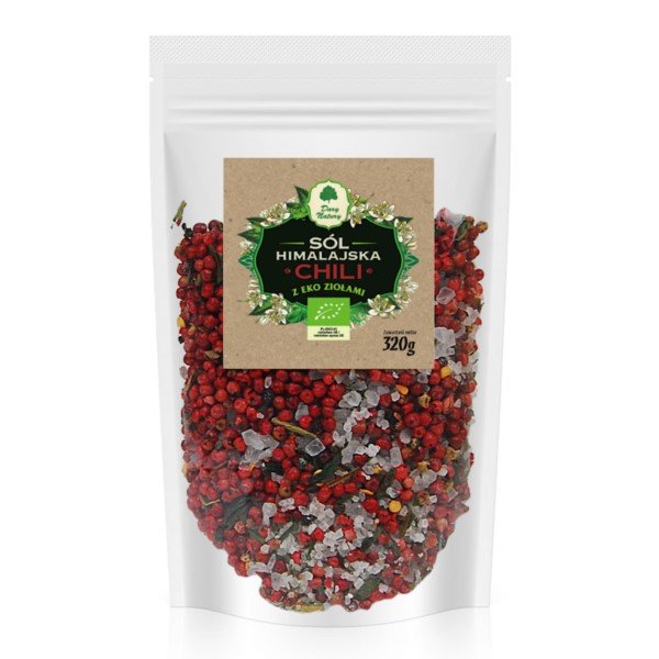 Dary Natury sól himalajska z CHILI z eko ziołami uzupełniacz do młynka 320 g