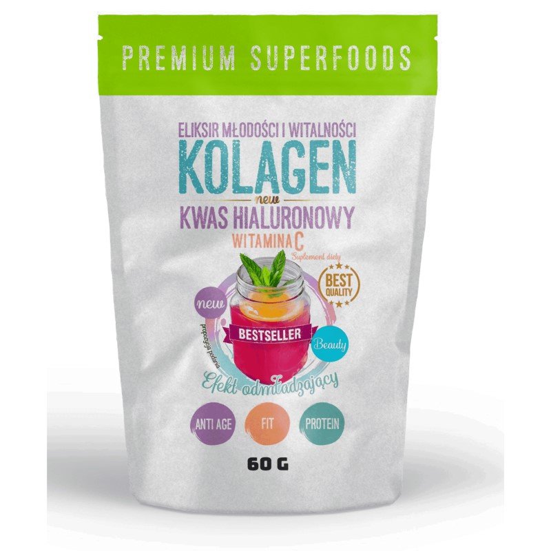 Intenson Kolagen + kwas hialuronowy + witamina C 60g