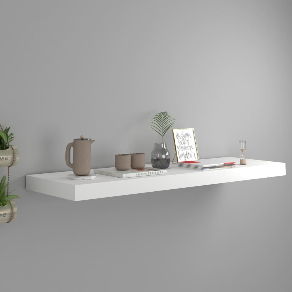 vidaXL vidaXL Półka ścienna, biała, 80x23,5x3,8 cm, MDF