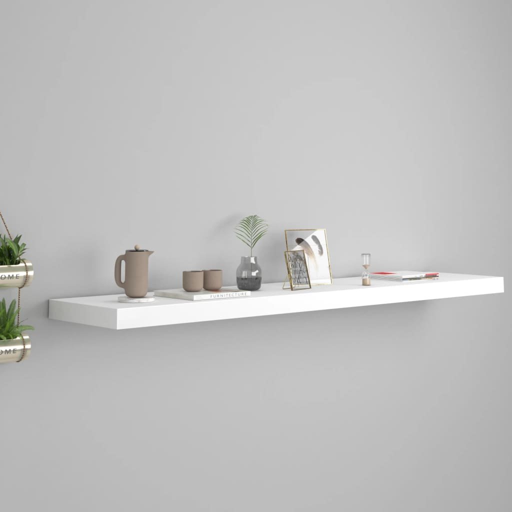 vidaXL vidaXL Półka ścienna, biała, 120x23,5x3,8 cm, MDF