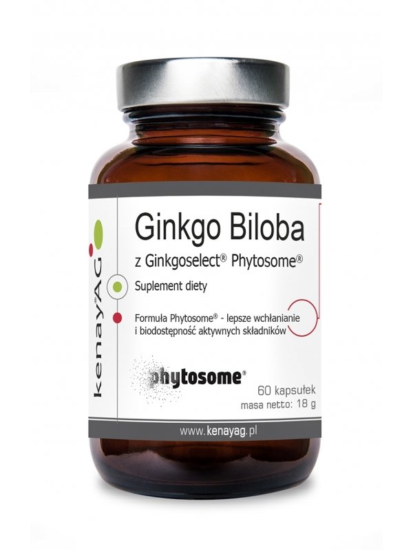 Kenay Ginkgo Biloba z Ginkgoselect Phytosome (60 kapsułek) - Kenay AG 01AC-7200C
