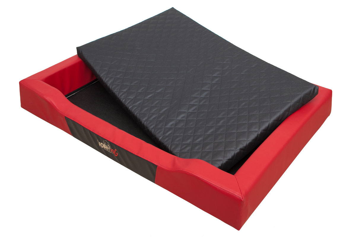 HobbyDog Łóżko dla psa Deluxe XXL 120 cm x 80 cm Czerwony