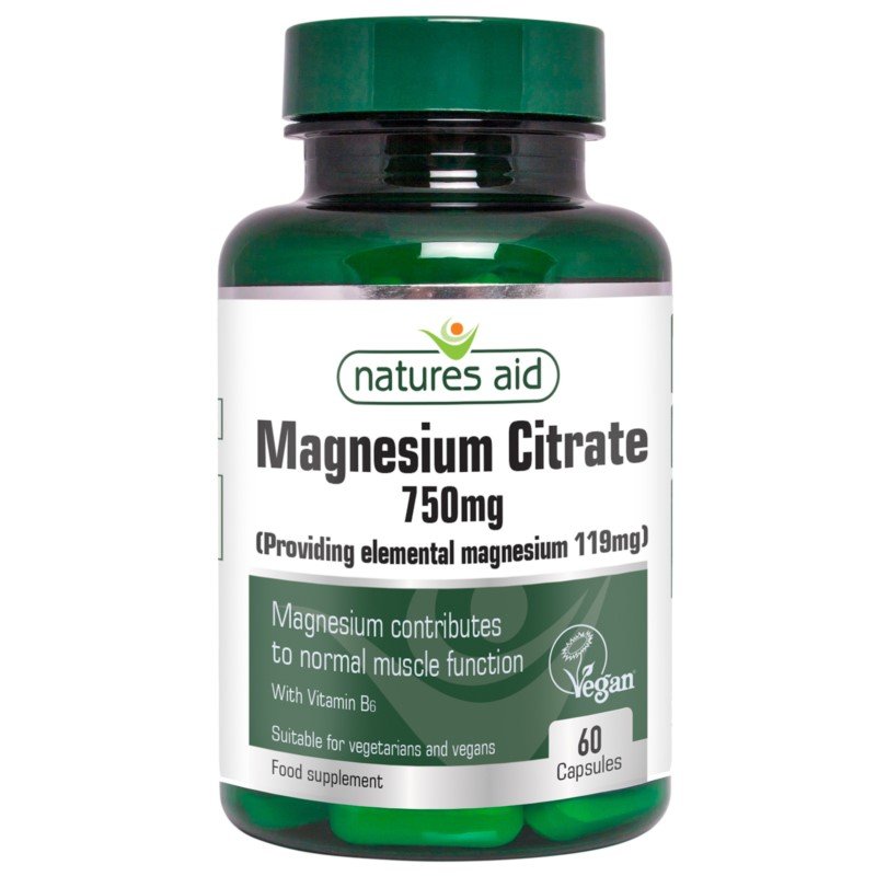 Natures AID Aid Cytrynian Magnezu 750mg 60Tab