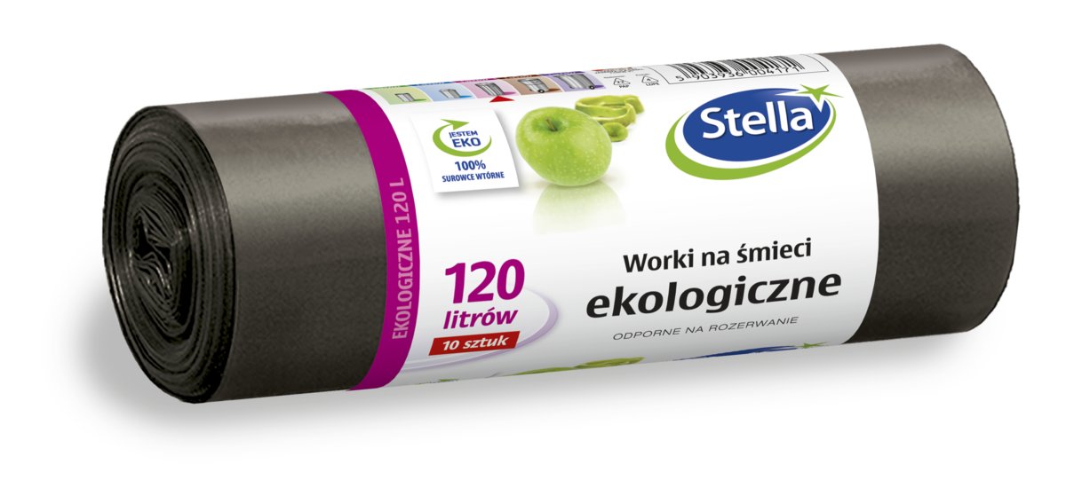 Stella Worki na śmieci Ekologiczne LDPE 120 L 10 szt.