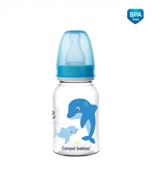 Canpol babies Canpol Butelka 120ml LOVE&SEA : Kolor - Różowy | PONAD 10 TYŚ PRODUKTÓW W ATRAKCYJNYCH CENACH | SZYBKA  59/300
