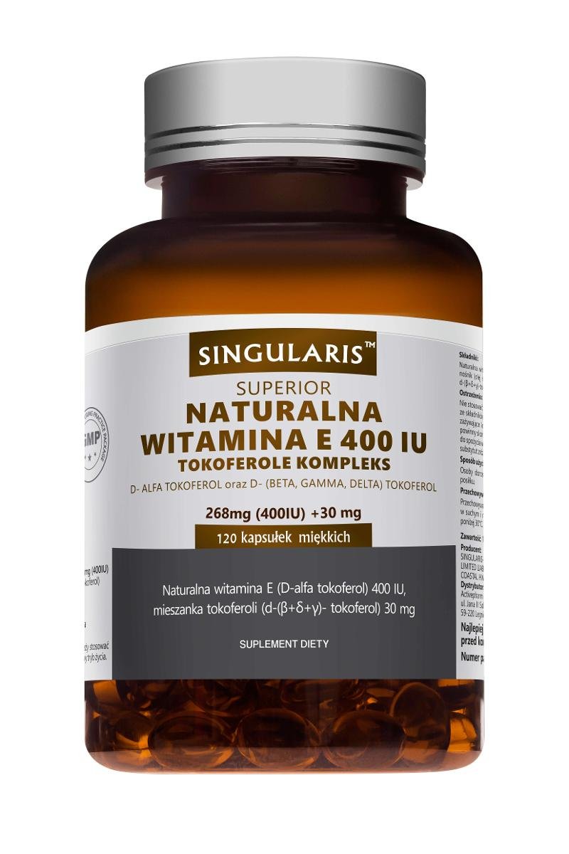 SINGULARIS Singularis Naturalna Witamina E Tokoferole Kompleks 400 IU x 120 kaps