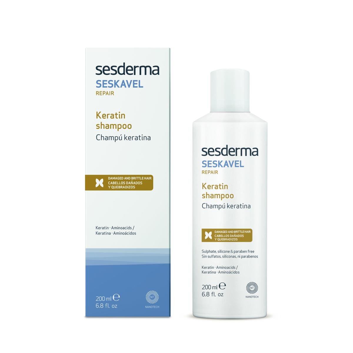 SesDerma Seskavel szampon z keratyną 200 ml