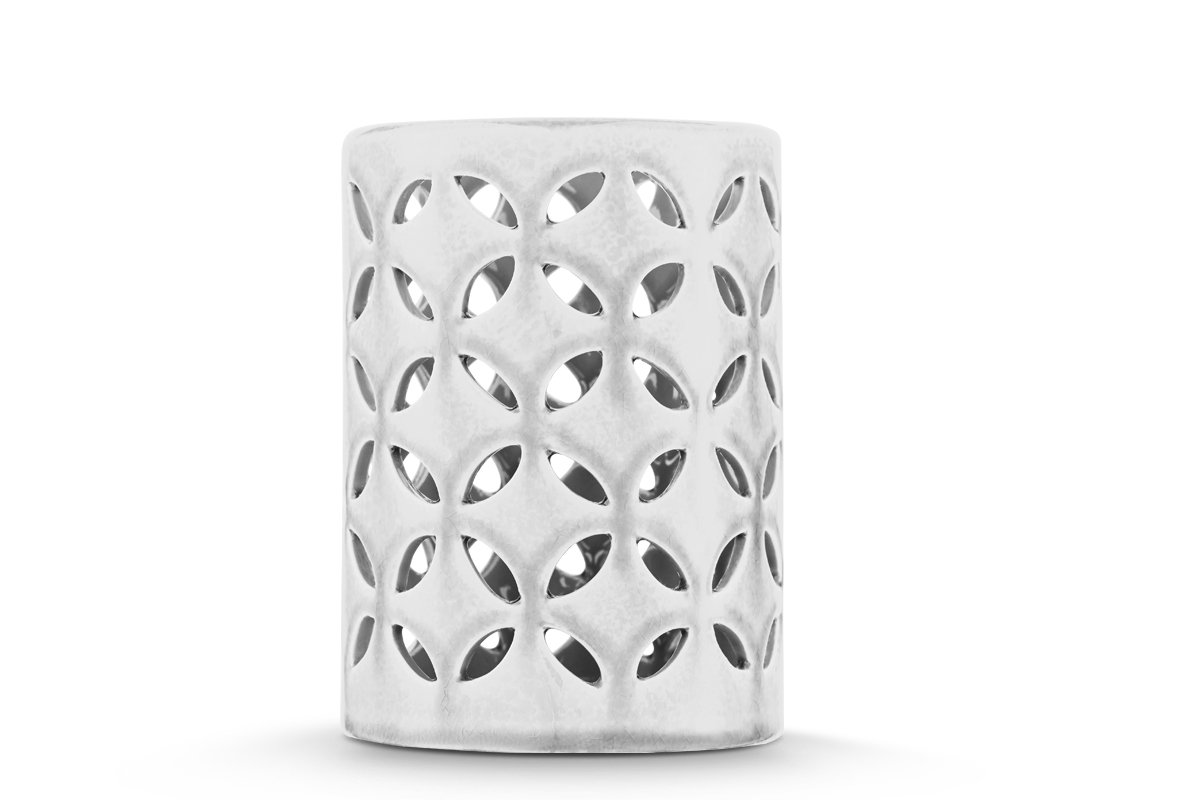 Lampion BACIF biały, Ø12/h16,5, 100% ceramika