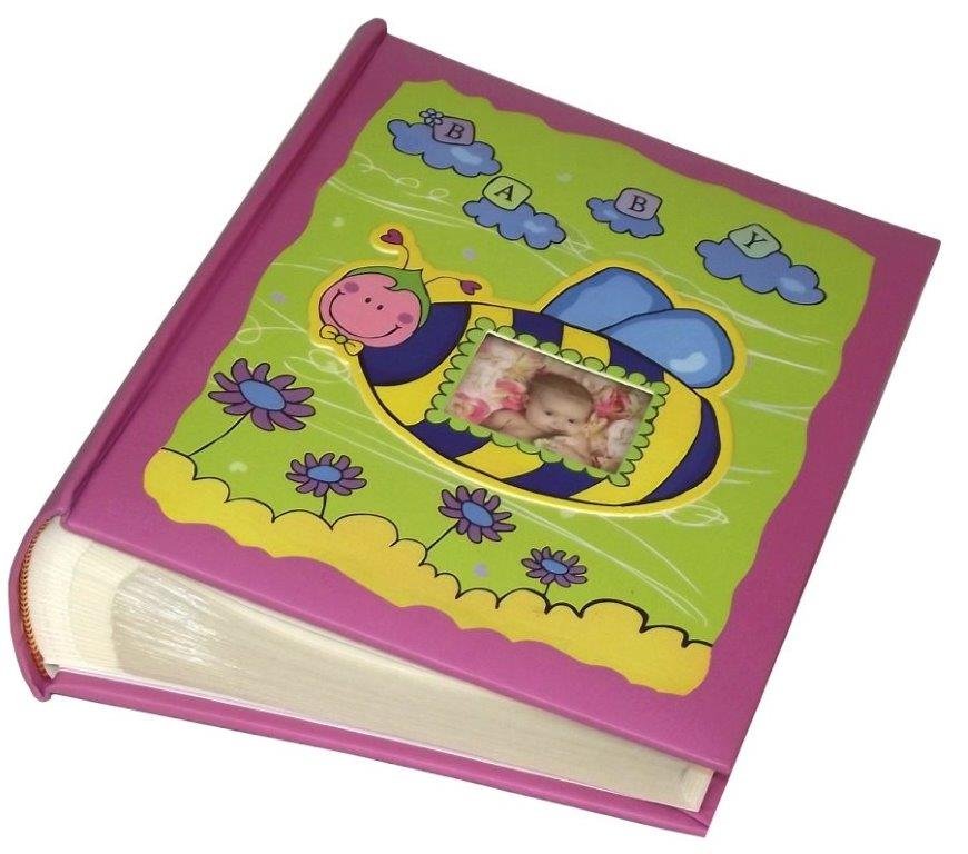 Album dziecięcy, szyty LOTMAR Pszczoła na 300 zdjęć 10x15 cm, z opisem