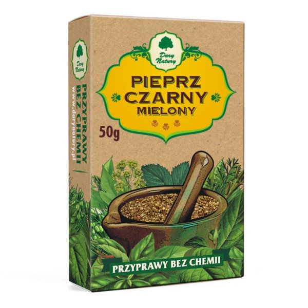 Dary Natury Pieprz czarny mielony 50g (kartonik)