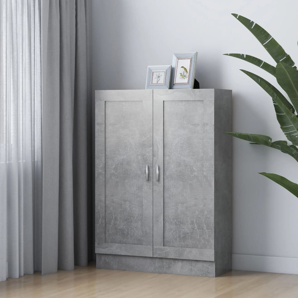 VidaXL Szafka na książki, szarość betonu, 82,5 x 30,5 x 115 cm, płyta 802718 VidaXL