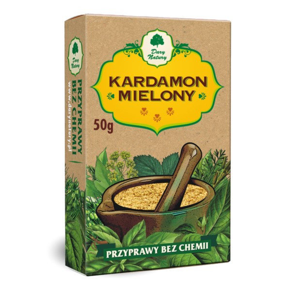 Dary Natury Kardamon EKO 50g (Mielony lub ziarno: Kardamon mielony 50g)