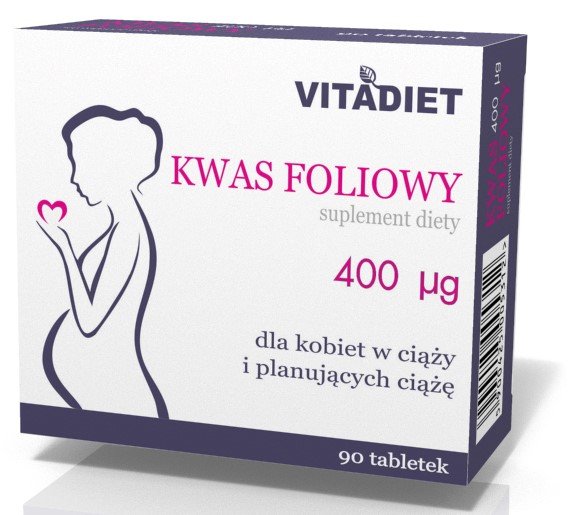 VITADIET VITADIET KWAS FOLIOWY 400MCG 90 TABL.