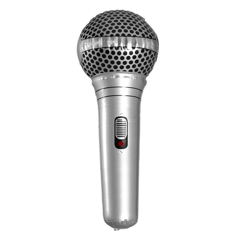 Widmann Dmuchany mikrofon srebrny, 25 cm WI0515M