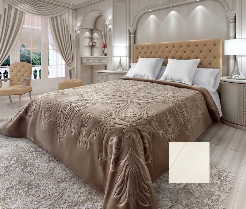 PIELSA, PIELSA Koc /narzuta na łóżko PREMIUM GOFRADA2 220x240,naturalny