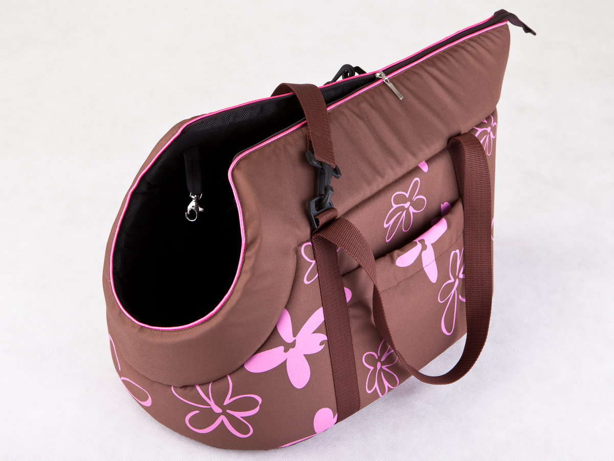 Hobbydog Torbzw9 Hundetasche Tragetasche Katzentasche Mit Blumen, Größe  32 X330 X550 C,, Baun