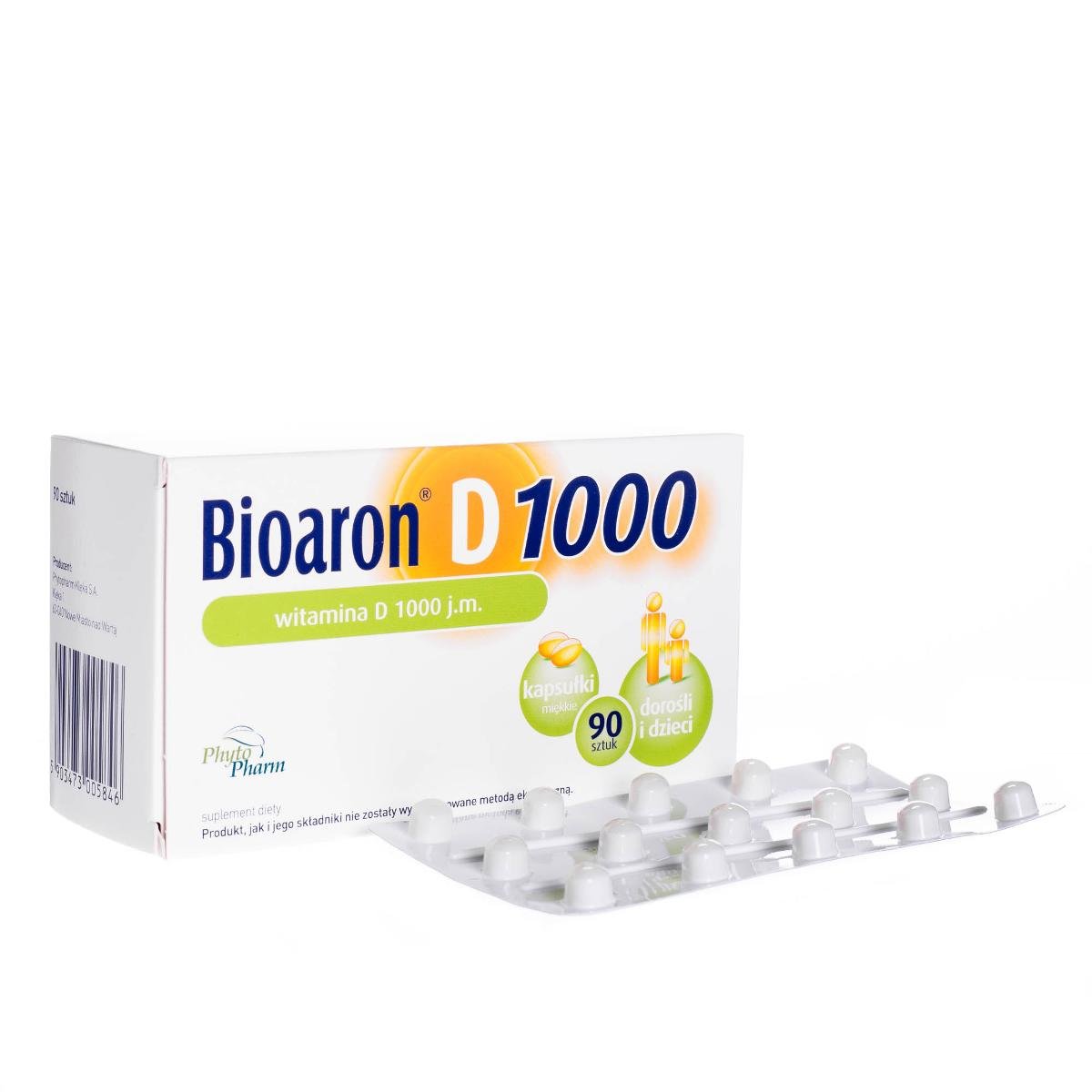 PHYTOPHARM KLEKA S.A. Bioaron witamina D 1000 j.m x 90 kaps