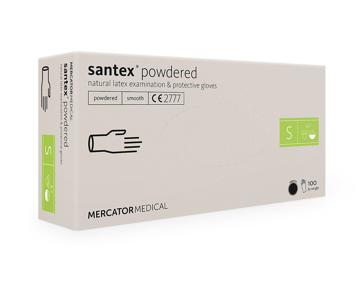 Mercator Medical Rękawice Lateksowe rozm. S 100 szt. Mercator
