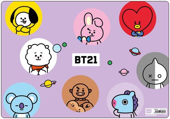 LINE FRIENDS BT21 - Podkładka na biurko (49.5x34.5 cm)