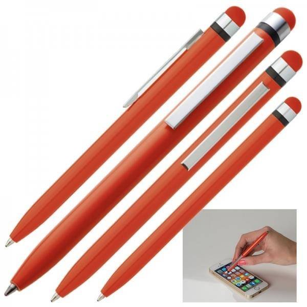 Długopis plastikowy touch pen NOTTINGHAM, czerwony