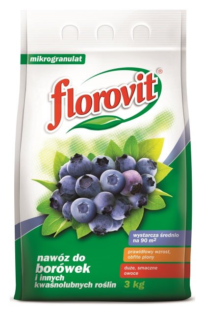 Florovit Nawóz granulowany do borówek i innych kwaśnolubnych roślin worek 3 kg