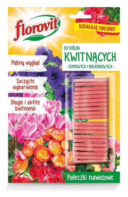 Florovit Inco Pałeczki nawozowe do roślin kwitnących (domowych i balkonowych) 20g